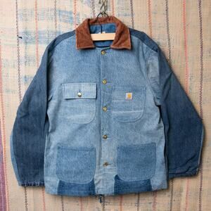 Upcycled carhartt chore jacket reconstructed